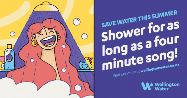 Save water this summer - shower for as long as a four minute song!